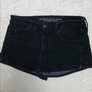 black shorts